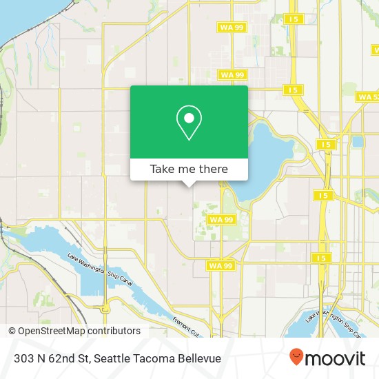 Mapa de 303 N 62nd St, Seattle, WA 98103
