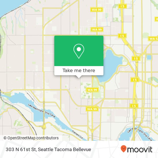 Mapa de 303 N 61st St, Seattle, WA 98103