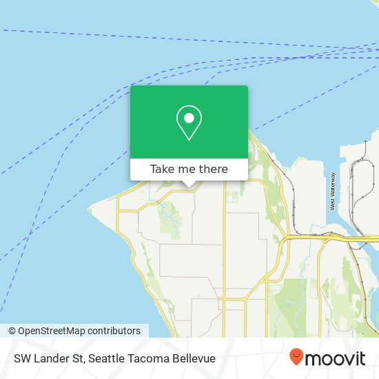 Mapa de SW Lander St, Seattle, WA 98116