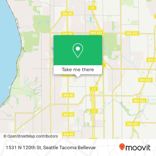 Mapa de 1531 N 120th St, Seattle, WA 98133