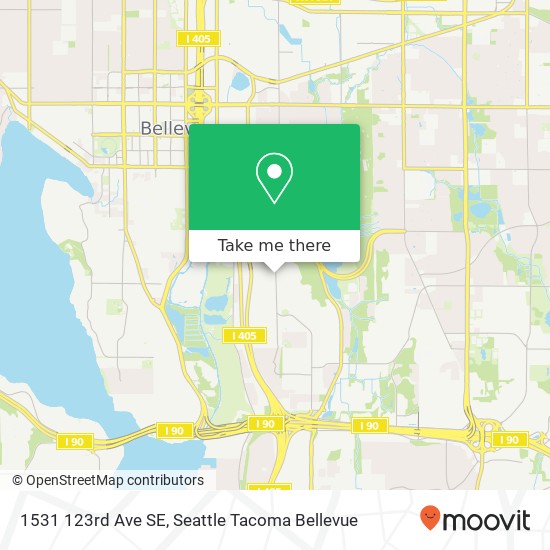 Mapa de 1531 123rd Ave SE, Bellevue, WA 98005