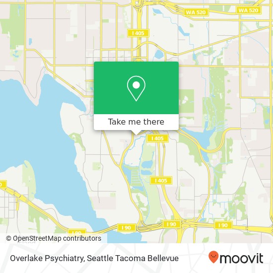 Mapa de Overlake Psychiatry, 11201 SE 8th St