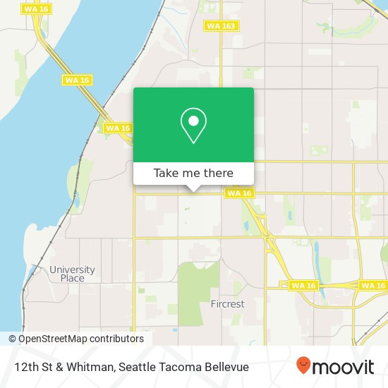 12th St & Whitman, Tacoma, WA 98465 map
