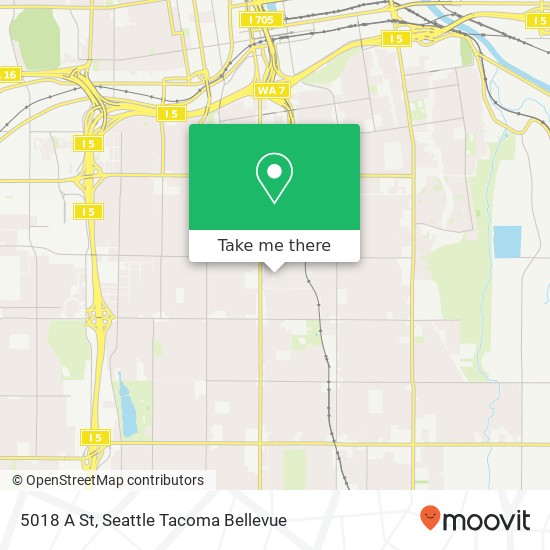Mapa de 5018 A St, Tacoma, WA 98408