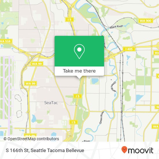 Mapa de S 166th St, Tukwila, WA 98188