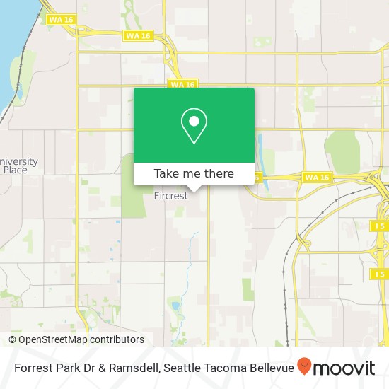 Forrest Park Dr & Ramsdell, Fircrest, WA 98466 map