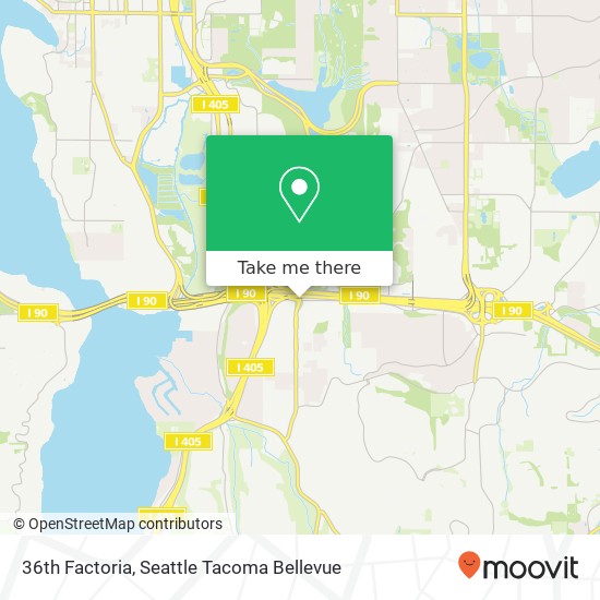 Mapa de 36th Factoria, Bellevue, WA 98006