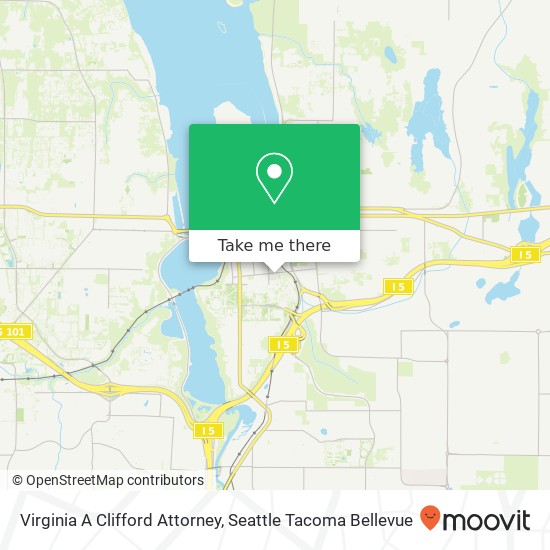 Mapa de Virginia A Clifford Attorney, 521 Union Ave SE