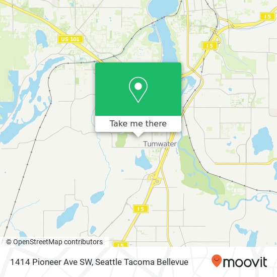 Mapa de 1414 Pioneer Ave SW, Tumwater (OLYMPIA), WA 98512