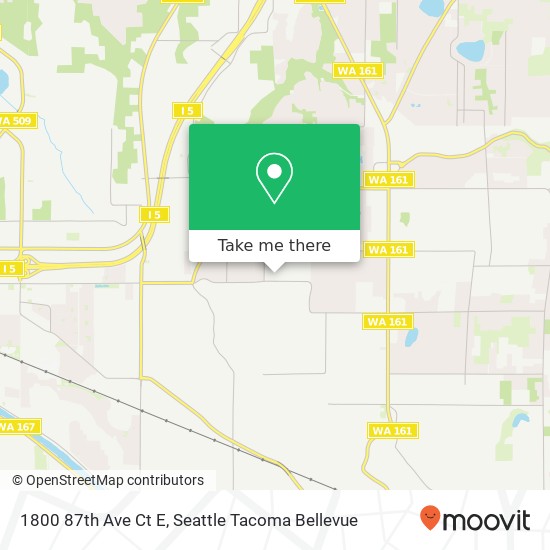 Mapa de 1800 87th Ave Ct E, Edgewood, WA 98371