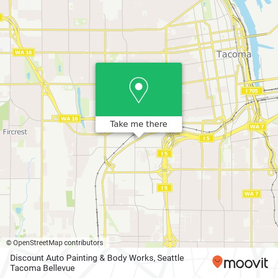 Discount Auto Painting & Body Works, 2705 S Tacoma Way map