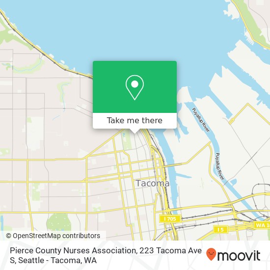 Mapa de Pierce County Nurses Association, 223 Tacoma Ave S