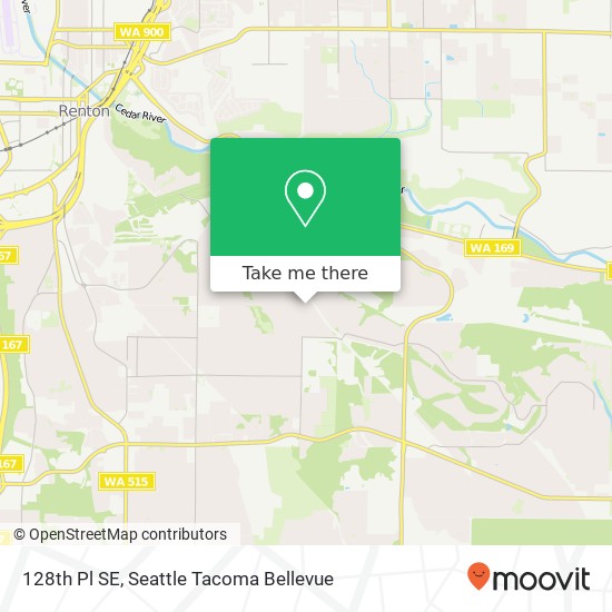 Mapa de 128th Pl SE, Renton, WA 98058