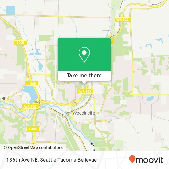 Mapa de 136th Ave NE, Woodinville, WA 98072