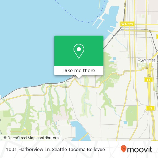 Mapa de 1001 Harborview Ln, Everett, WA 98203