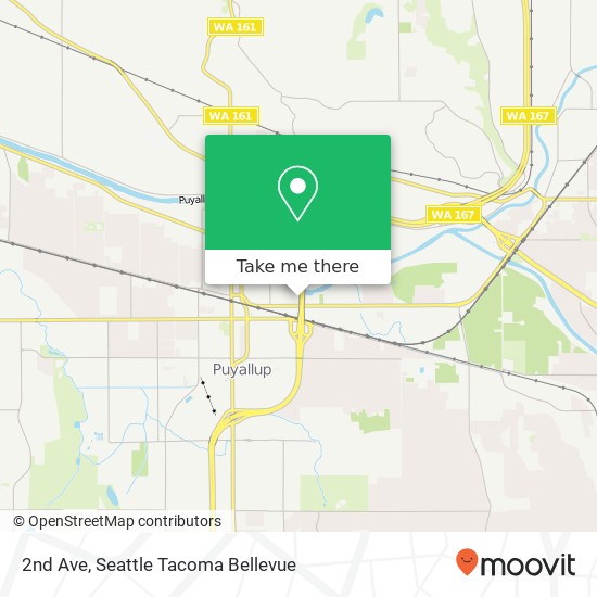 Mapa de 2nd Ave, Puyallup, WA 98372