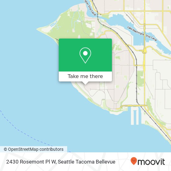 Mapa de 2430 Rosemont Pl W, Seattle, WA 98199