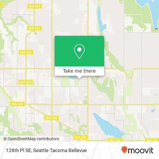 Mapa de 128th Pl SE, Kent, WA 98030