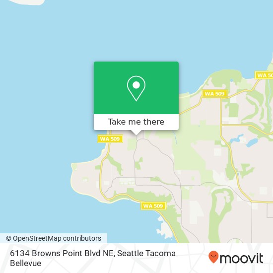 Mapa de 6134 Browns Point Blvd NE, Tacoma, WA 98422