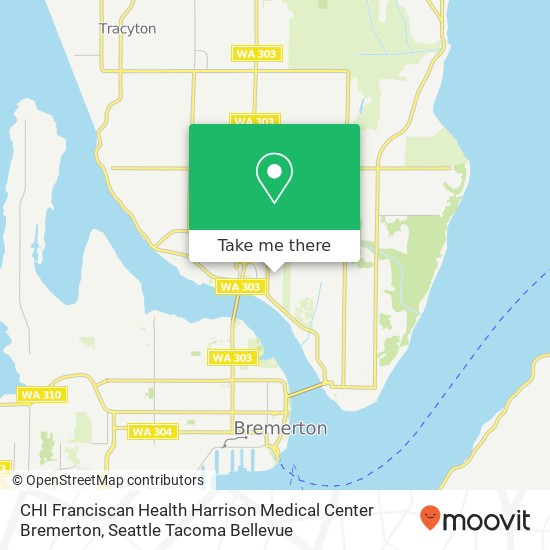 CHI Franciscan Health Harrison Medical Center Bremerton map