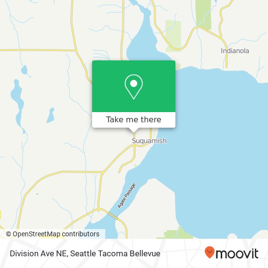 Mapa de Division Ave NE, Suquamish, WA 98392