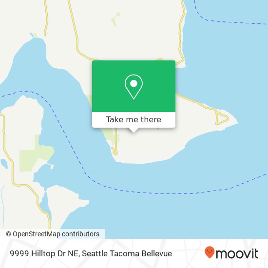 Mapa de 9999 Hilltop Dr NE, Bainbridge Island, WA 98110