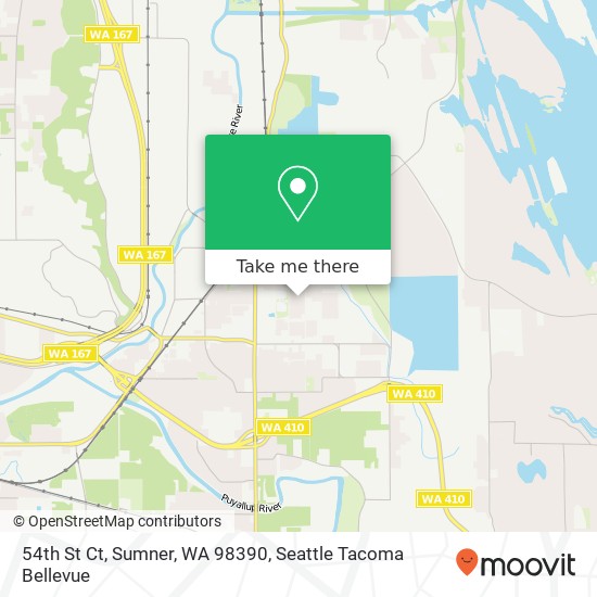 Mapa de 54th St Ct, Sumner, WA 98390