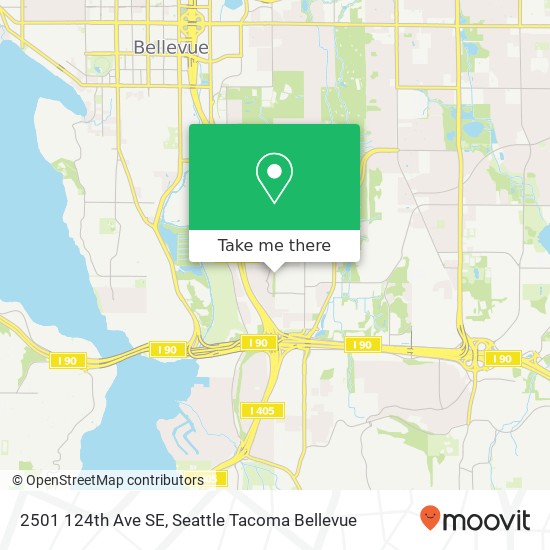 Mapa de 2501 124th Ave SE, Bellevue, WA 98005