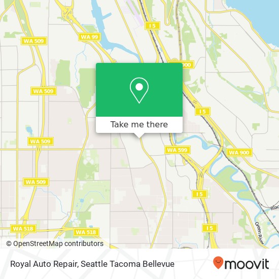 Mapa de Royal Auto Repair, 12455 Tukwila International Blvd