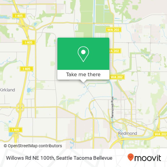 Mapa de Willows Rd NE 100th, Redmond, WA 98052