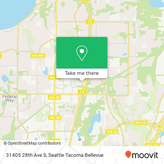 Mapa de 31405 28th Ave S, Federal Way, WA 98003