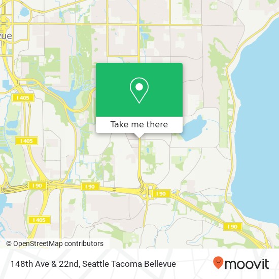 148th Ave & 22nd, Bellevue, WA 98007 map