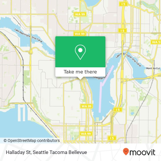 Mapa de Halladay St, Seattle, WA 98109