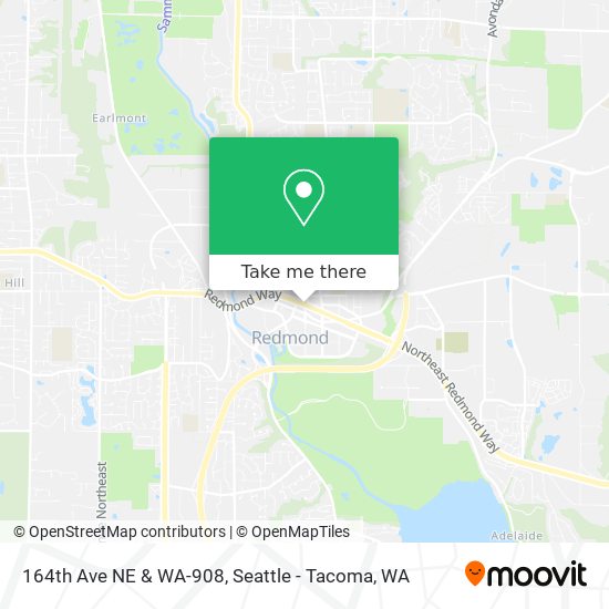 164th Ave NE & WA-908 map