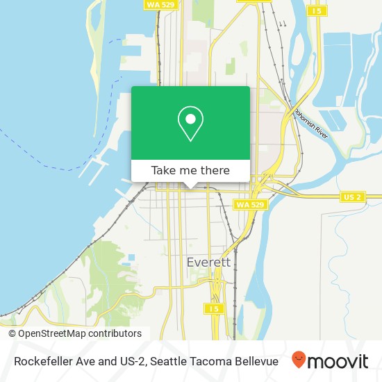Rockefeller Ave and US-2, Everett, WA 98201 map