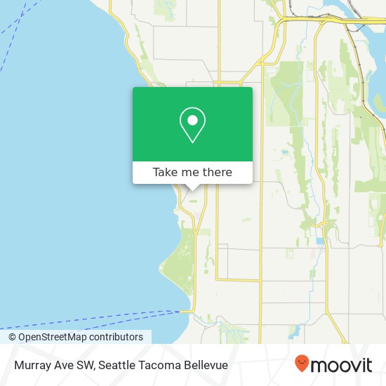 Mapa de Murray Ave SW, Seattle, WA 98136