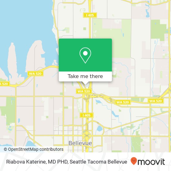 Mapa de Riabova Katerine, MD PHD, 2820 Northup Way Bellevue, WA 98004