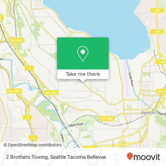 Mapa de 2 Brothers Towing, 12561 Renton Ave S Seattle, WA 98178