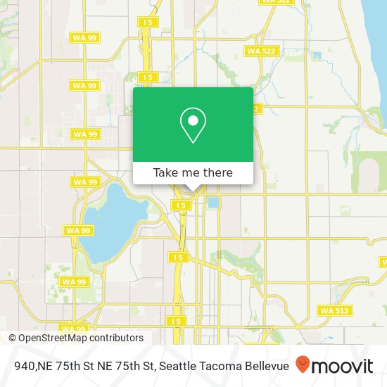 Mapa de 940,NE 75th St NE 75th St, Seattle, WA 98115