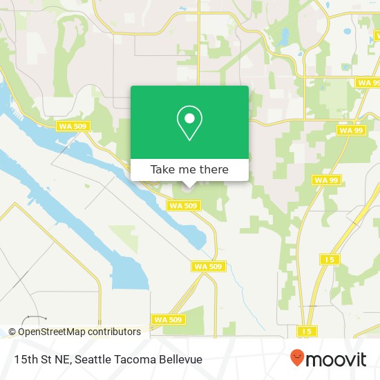 Mapa de 15th St NE, Tacoma, WA 98422