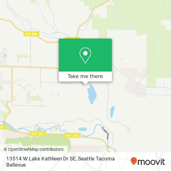 Mapa de 13514 W Lake Kathleen Dr SE, Renton, WA 98059