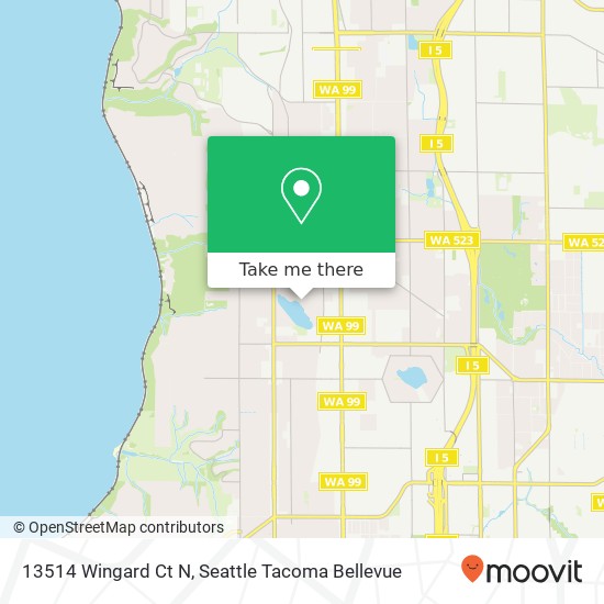Mapa de 13514 Wingard Ct N, Seattle, WA 98133