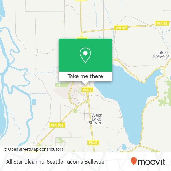 Mapa de All Star Cleaning, 9104 13th Pl NE Lake Stevens, WA 98258