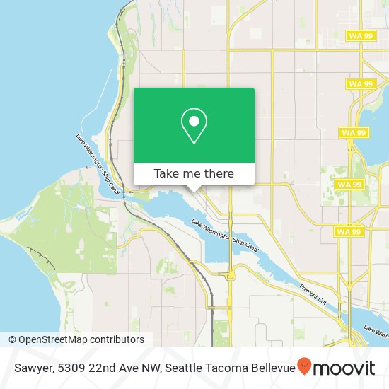 Sawyer, 5309 22nd Ave NW map