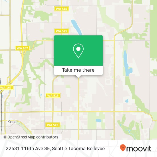 Mapa de 22531 116th Ave SE, Kent, WA 98031