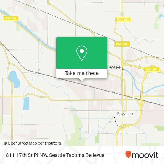 Mapa de 811 17th St Pl NW, Puyallup, WA 98371