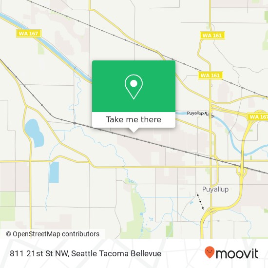 Mapa de 811 21st St NW, Puyallup, WA 98371