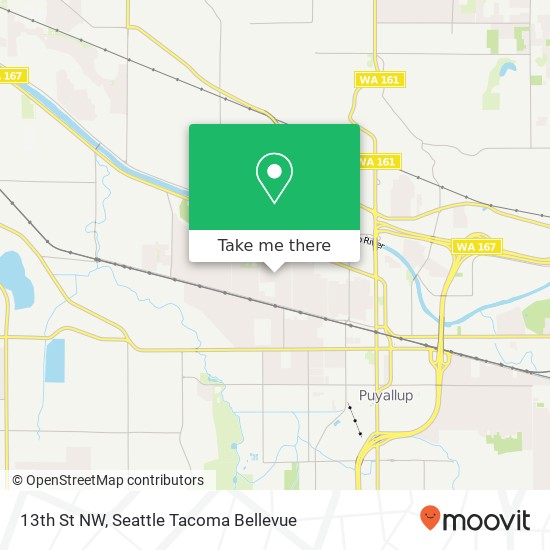 Mapa de 13th St NW, Puyallup, WA 98371