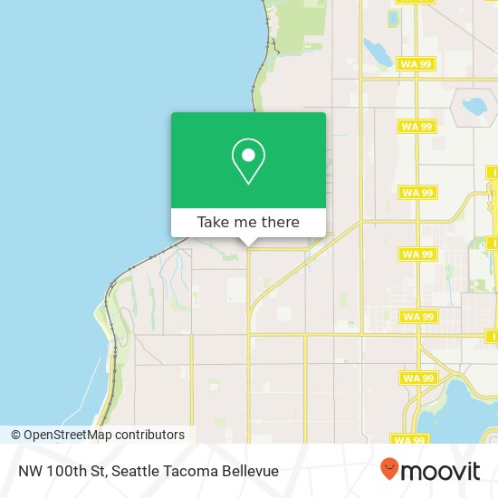 Mapa de NW 100th St, Seattle, WA 98177