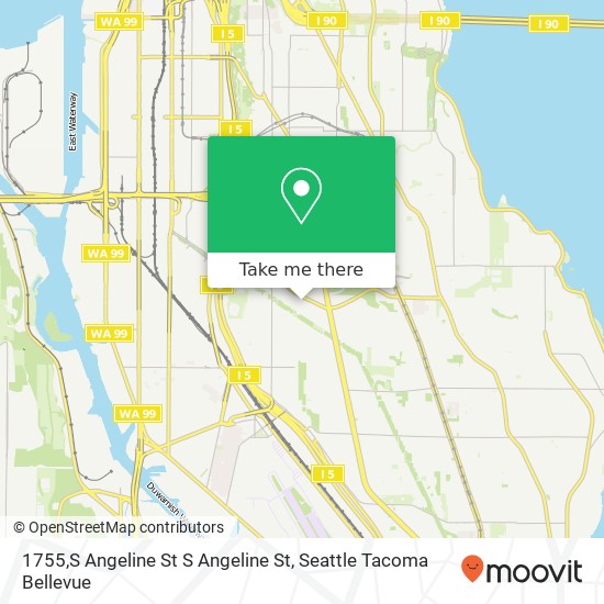 Mapa de 1755,S Angeline St S Angeline St, Seattle, WA 98108